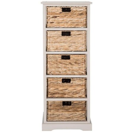 Safavieh Vedette 5 Basket Storage Chest- Vintage Grey - 46.1 x 13.4 x 17.3 in. AMH5739D